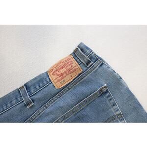 Levi's 550 Relaxed Fit Straight Blue Denim Jeans Rugged Mens Size 56 x 30